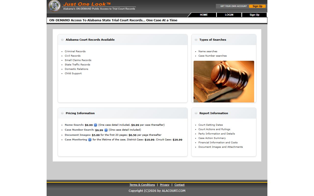 Butler County AlaCourt ACCESS arrest records and charge lookup portal